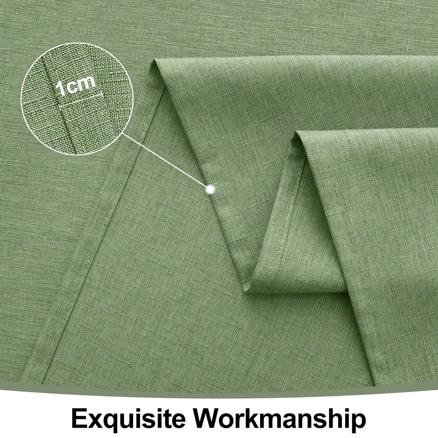 Olanly Rectangle Tablecloth Faux Linen Table Cloth Waterproof Wipeable Fabric Tablecloth Washable Table Cover For Kitchen Dining