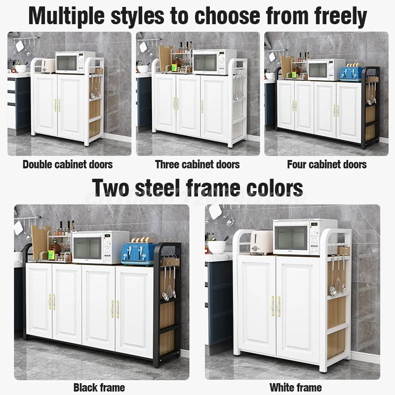 Kitchen Shelf Islands Storage Rack Home Organizer Cabinet Furniture With Non-slip Feet For Kitchens Complete Cabinets