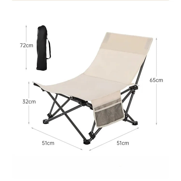 Portable Office Chair Stool Adjustable Camping Fishing Leisure Chair Lunch Break Back Moon Chair Outdoor Folding Lounge Chair