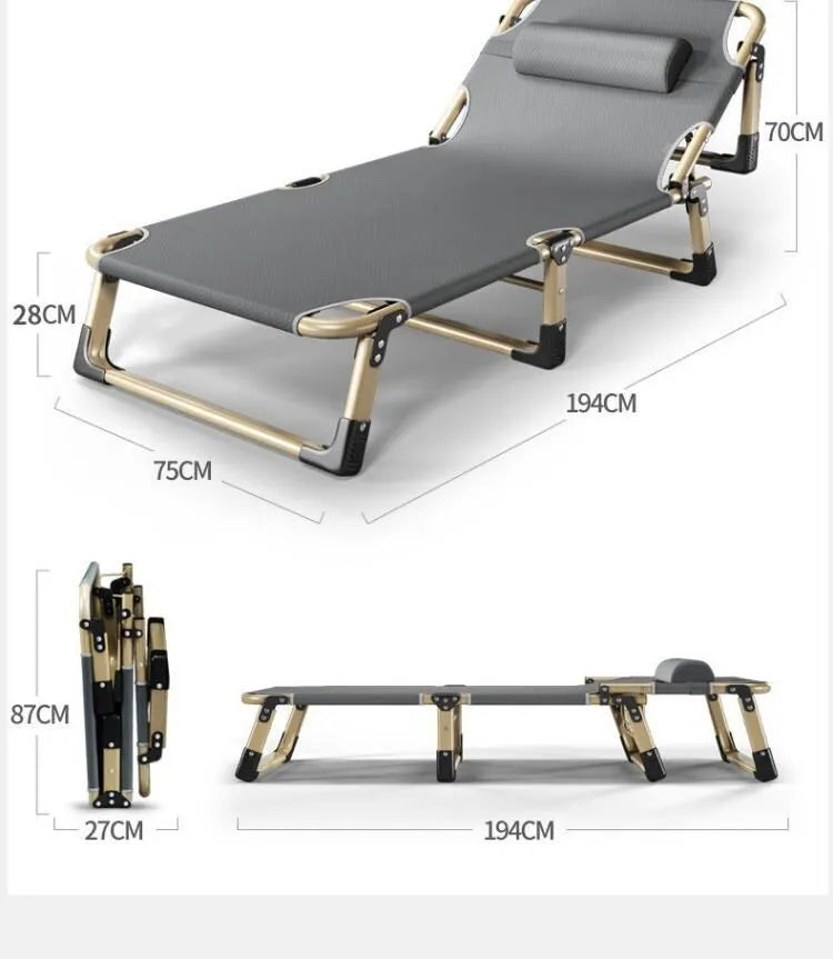 Household Portable Folding Bed Single Outdoor Marching Bed Practical Lunch Break Folding Bed Suitable for Home Office Use