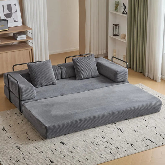 MBM Convertible Sleeper Sofa Bed – Folding Lounge Couch with Pillow