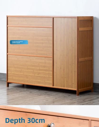 Kitchen shelves Floor-to-ceiling multi-layer storage cabinets with doors, cabinets, dishes, pots and pans, electrical appliances