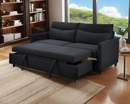 75-Inch Queen Size Convertible Sleeper Sofa Bed, Comfortable Pull-Out Futon Loveseat, Full Love Seat for RV Small Spaces