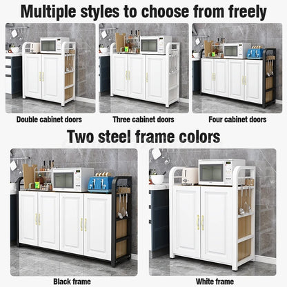 Kitchen Shelf  Islands Storage Rack Home Organizer Cabinet Furniture With Non-slip Feet For Kitchens Complete Cabinets