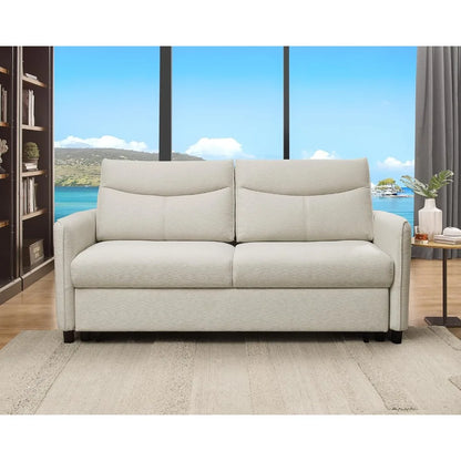 75-Inch Queen Size Convertible Sleeper Sofa Bed, Comfortable Pull-Out Futon Loveseat, Full Love Seat for RV Small Spaces