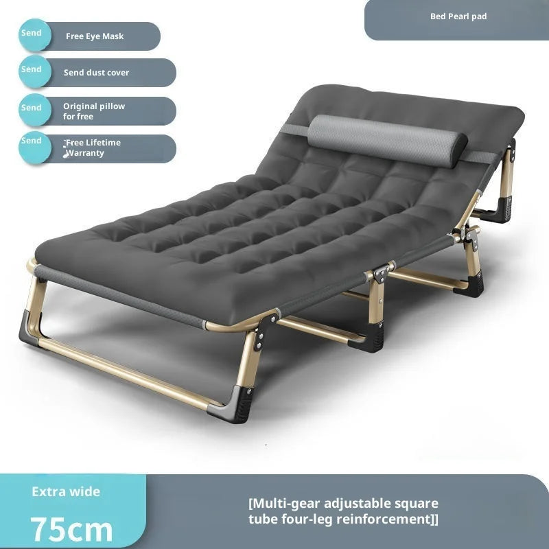 Household Portable Folding Bed Single Outdoor Marching Bed Practical Lunch Break Folding Bed Suitable for Home Office Use