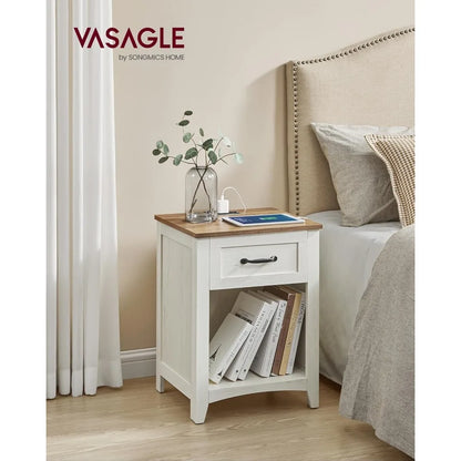 Nightstands, Set of 2 Bedside Tables Side Tables with Drawer Open Compartment for Bedroom Furniture, Nightstands