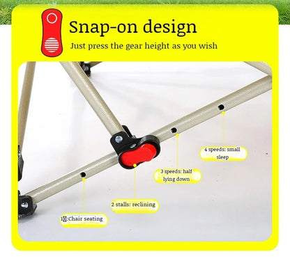 Portable Office Chair Stool Adjustable Camping Fishing Leisure Chair Lunch Break Back Moon Chair Outdoor Folding Lounge Chair