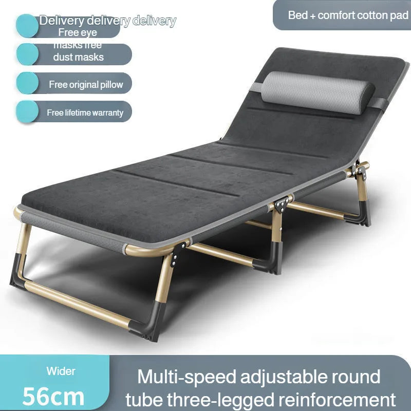 Household Portable Folding Bed Single Outdoor Marching Bed Practical Lunch Break Folding Bed Suitable for Home Office Use