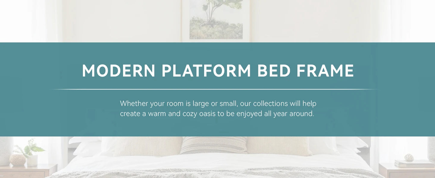 HOOMIC Upholstered Bed Frame with Adjustable Headboard, Soft Linen Fabric, Strong Supporting Structure, Noise-Free Allewie