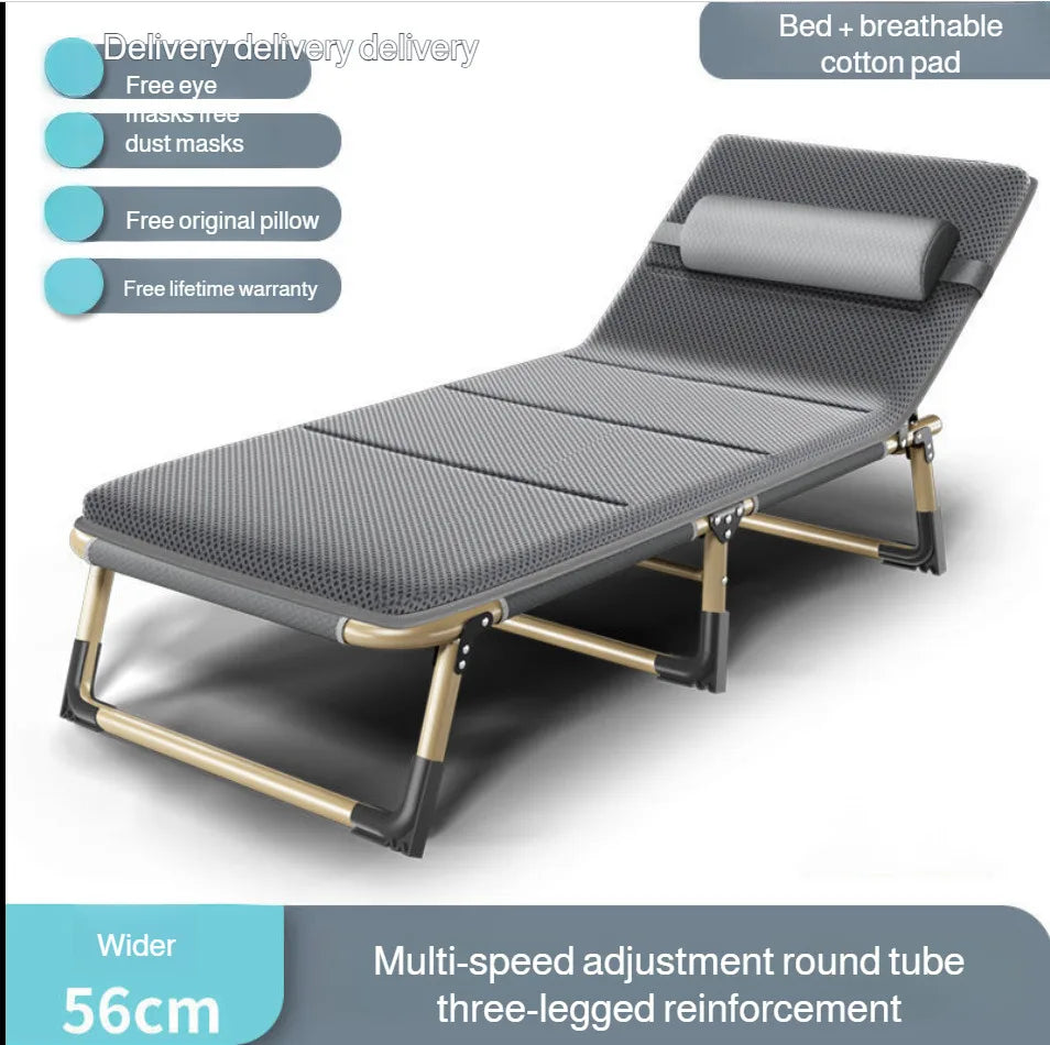 Household Portable Folding Bed Single Outdoor Marching Bed Practical Lunch Break Folding Bed Suitable for Home Office Use