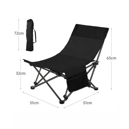 Portable Office Chair Stool Adjustable Camping Fishing Leisure Chair Lunch Break Back Moon Chair Outdoor Folding Lounge Chair