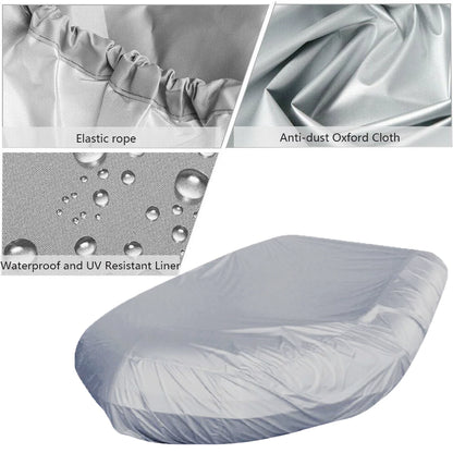 V Shape Marine Boat Cover Large Waterproof Dustproof AntiUV Rain Snow Inflatable Boat Dinghy Fishing Rubber Boat Universal Cover