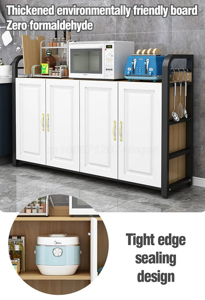 Kitchen Shelf  Islands Storage Rack Home Organizer Cabinet Furniture With Non-slip Feet For Kitchens Complete Cabinets