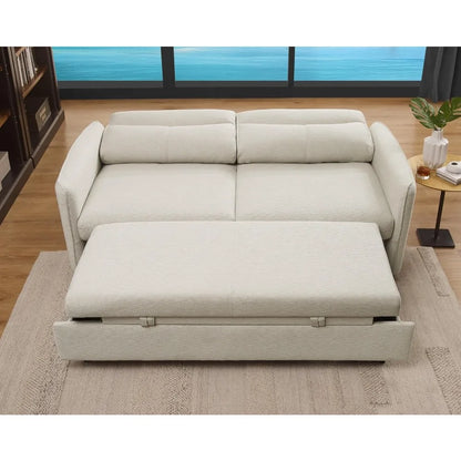75-Inch Queen Size Convertible Sleeper Sofa Bed, Comfortable Pull-Out Futon Loveseat, Full Love Seat for RV Small Spaces