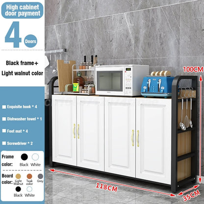 Kitchen Shelf  Islands Storage Rack Home Organizer Cabinet Furniture With Non-slip Feet For Kitchens Complete Cabinets
