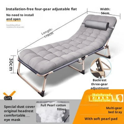 Household Portable Folding Bed Single Outdoor Marching Bed Practical Lunch Break Folding Bed Suitable for Home Office Use