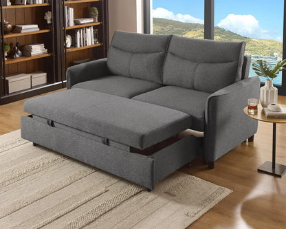 75-Inch Queen Size Convertible Sleeper Sofa Bed, Comfortable Pull-Out Futon Loveseat, Full Love Seat for RV Small Spaces