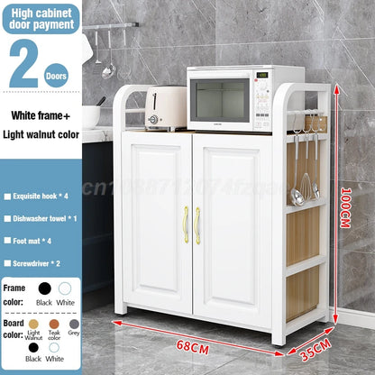 Kitchen Shelf  Islands Storage Rack Home Organizer Cabinet Furniture With Non-slip Feet For Kitchens Complete Cabinets