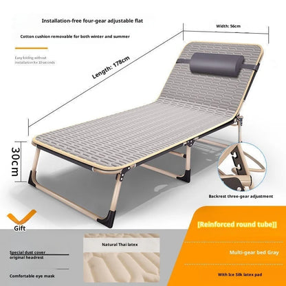 Household Portable Folding Bed Single Outdoor Marching Bed Practical Lunch Break Folding Bed Suitable for Home Office Use
