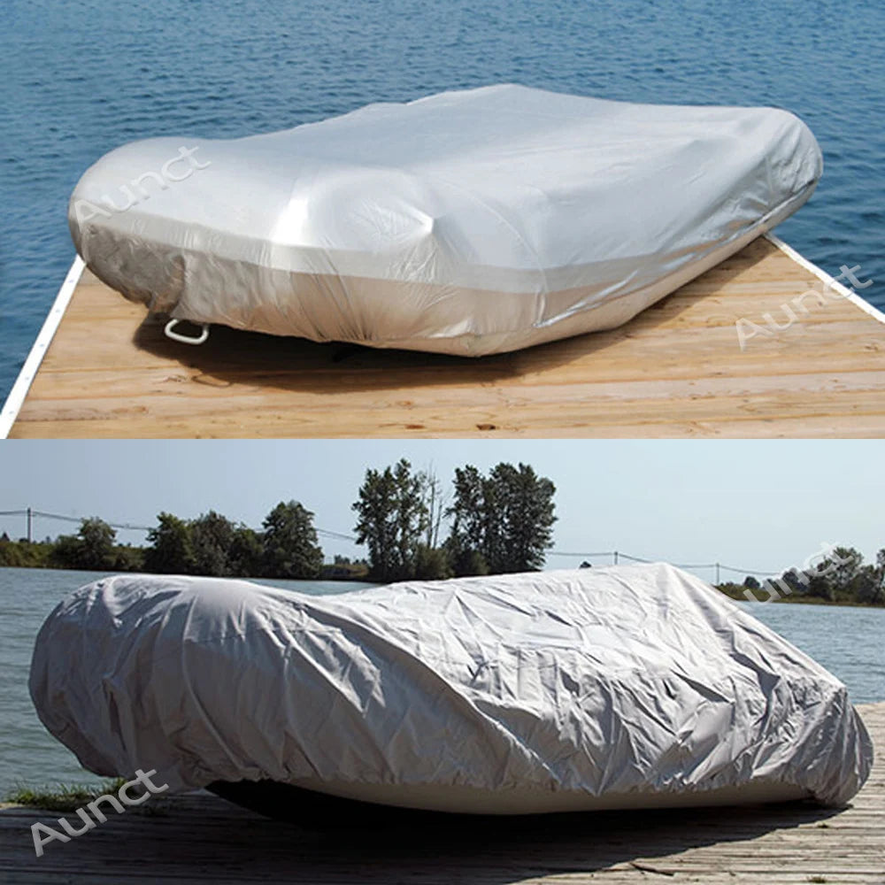 V Shape Marine Boat Cover Large Waterproof Dustproof AntiUV Rain Snow Inflatable Boat Dinghy Fishing Rubber Boat Universal Cover