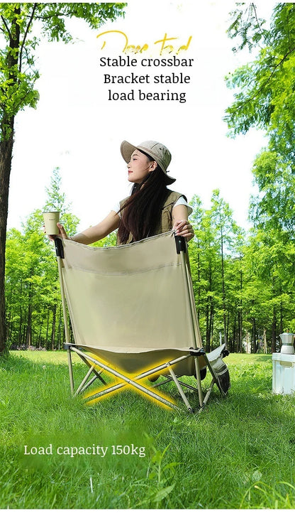 Portable Office Chair Stool Adjustable Camping Fishing Leisure Chair Lunch Break Back Moon Chair Outdoor Folding Lounge Chair