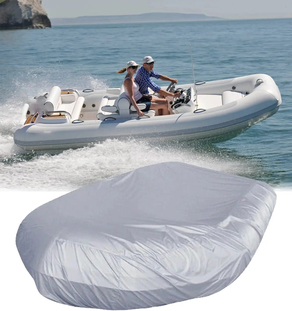 V Shape Marine Boat Cover Large Waterproof Dustproof AntiUV Rain Snow Inflatable Boat Dinghy Fishing Rubber Boat Universal Cover