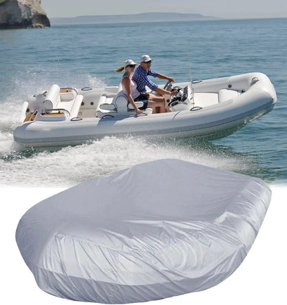V Shape Marine Boat Cover Large Waterproof Dustproof AntiUV Rain Snow Inflatable Boat Dinghy Fishing Rubber Boat Universal Cover