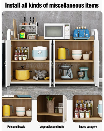Kitchen Shelf  Islands Storage Rack Home Organizer Cabinet Furniture With Non-slip Feet For Kitchens Complete Cabinets