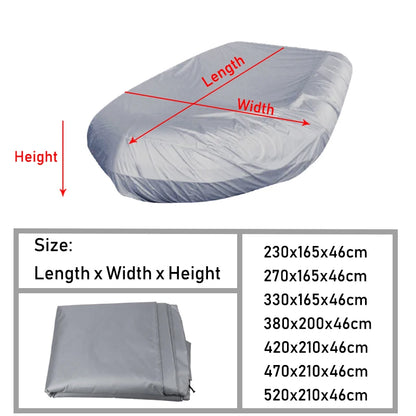 V Shape Marine Boat Cover Large Waterproof Dustproof AntiUV Rain Snow Inflatable Boat Dinghy Fishing Rubber Boat Universal Cover