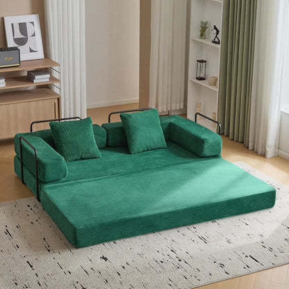 MBM Convertible Sleeper Sofa Bed – Folding Lounge Couch with Pillow