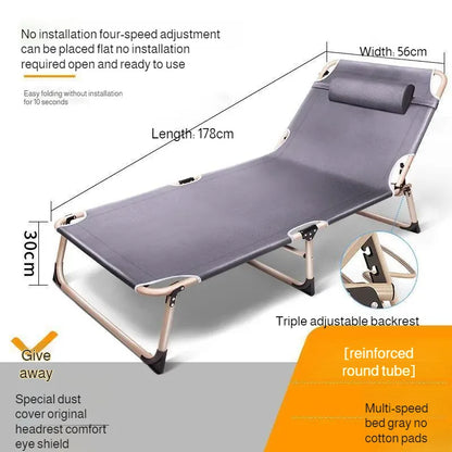 Household Portable Folding Bed Single Outdoor Marching Bed Practical Lunch Break Folding Bed Suitable for Home Office Use